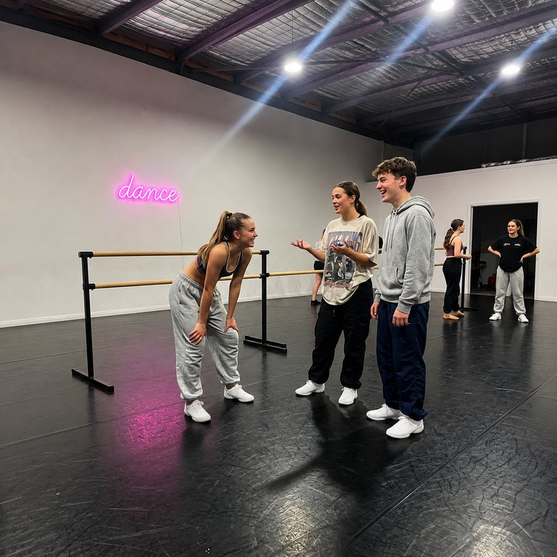 Example AI generated dance studio image